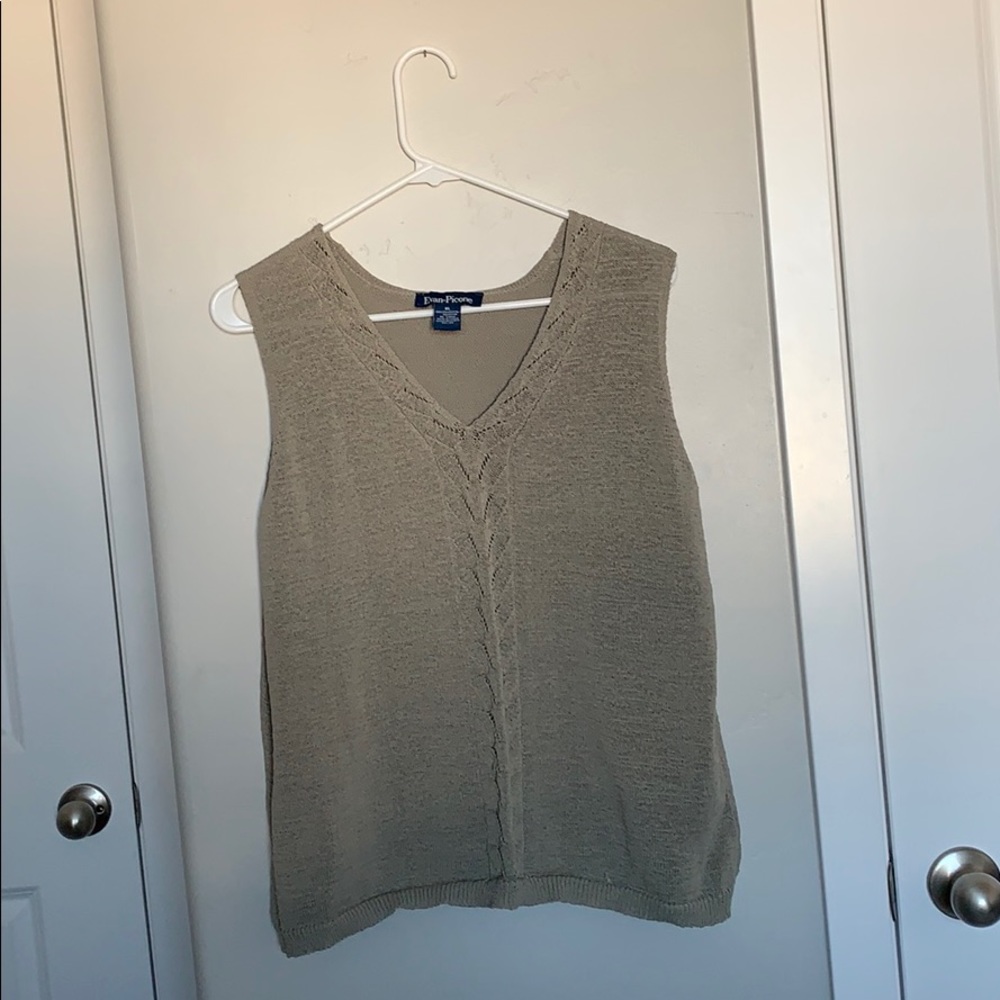 Vintage Green Vest Pullover